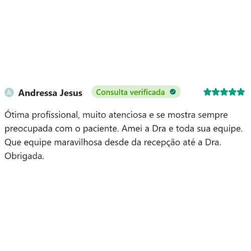 Depoimento Google Dra. Fabiana Pereira Lopes